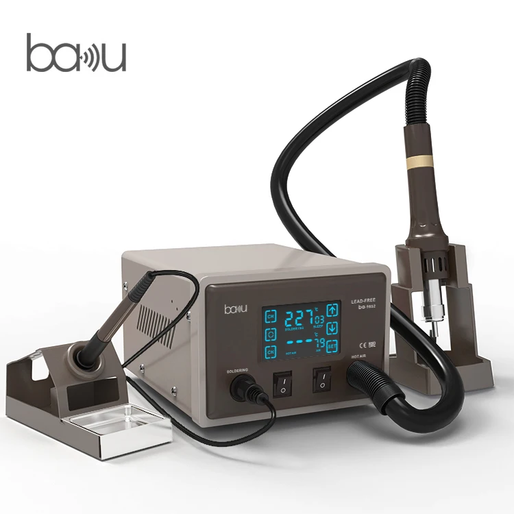 BAKU latest product ba-9852 smd rework soldering iron LCD touch screen welding equipment lead  soldering stations