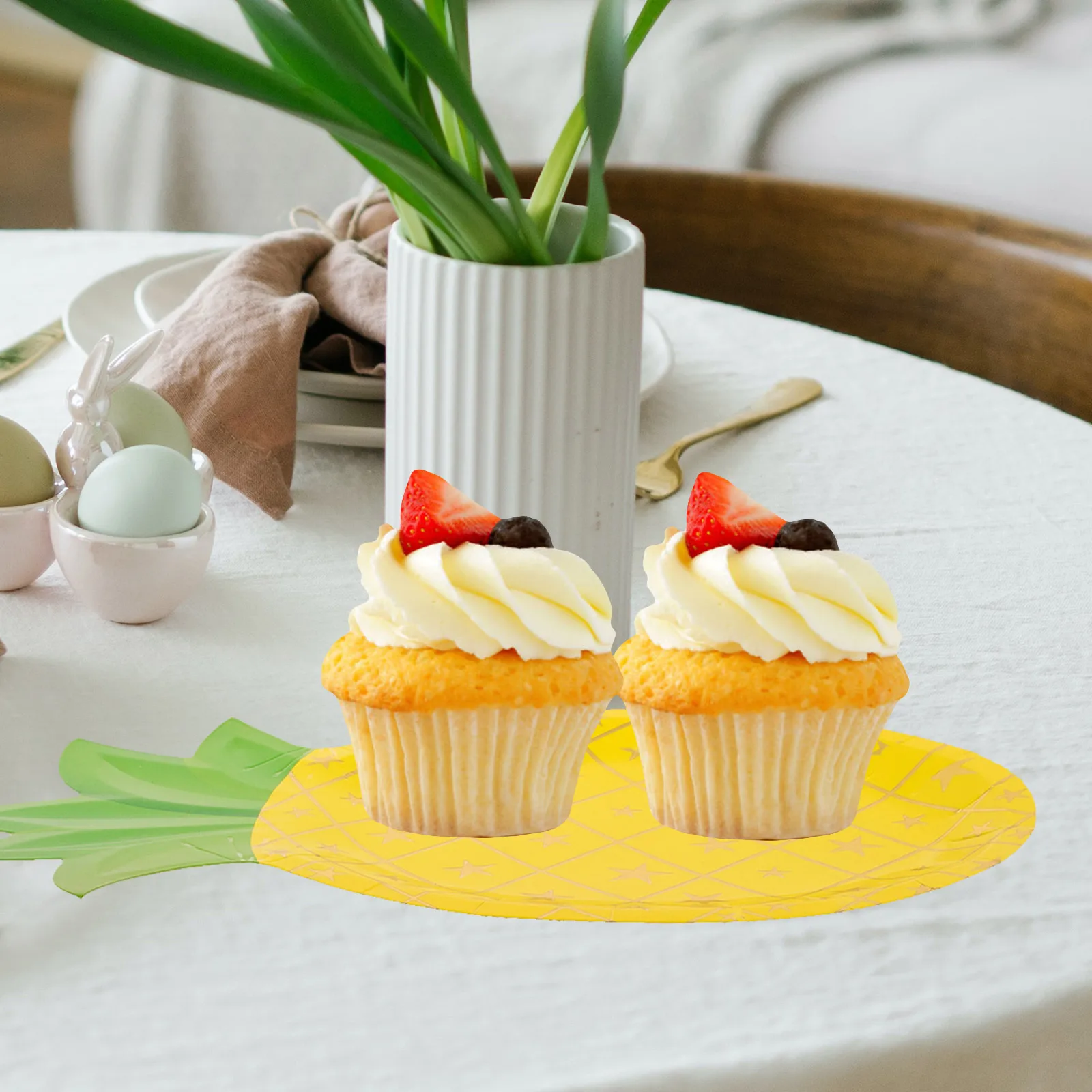 

8 Stars Plates Disposable Paper Dishes Kids Birthday Party Tableware Hawaiian Decor Summer Cake Plates