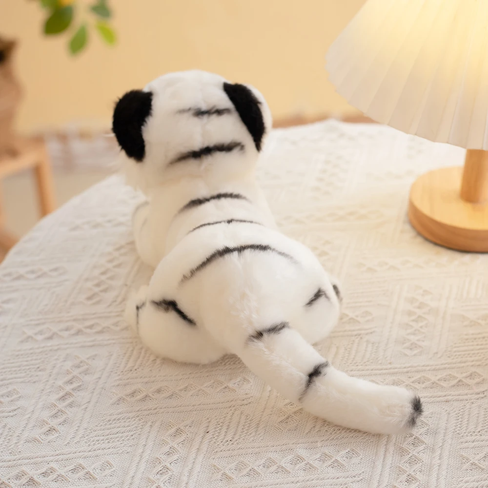 23cm 1pcs Cute Stuffed Animal Baby Tiger White Siberian Tiger Plush Toy Soft Room Decor Gift for Girl Boy Plushies Doll