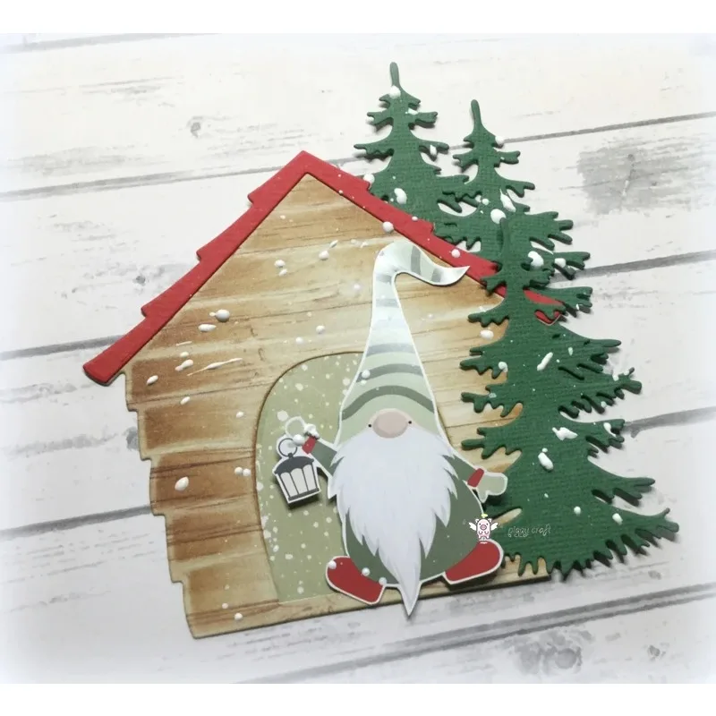 1pc Piggy Craft metal cutting dies cut die mold Dog nest house decoration Scrapbook paper craft mold blade punch stencils die