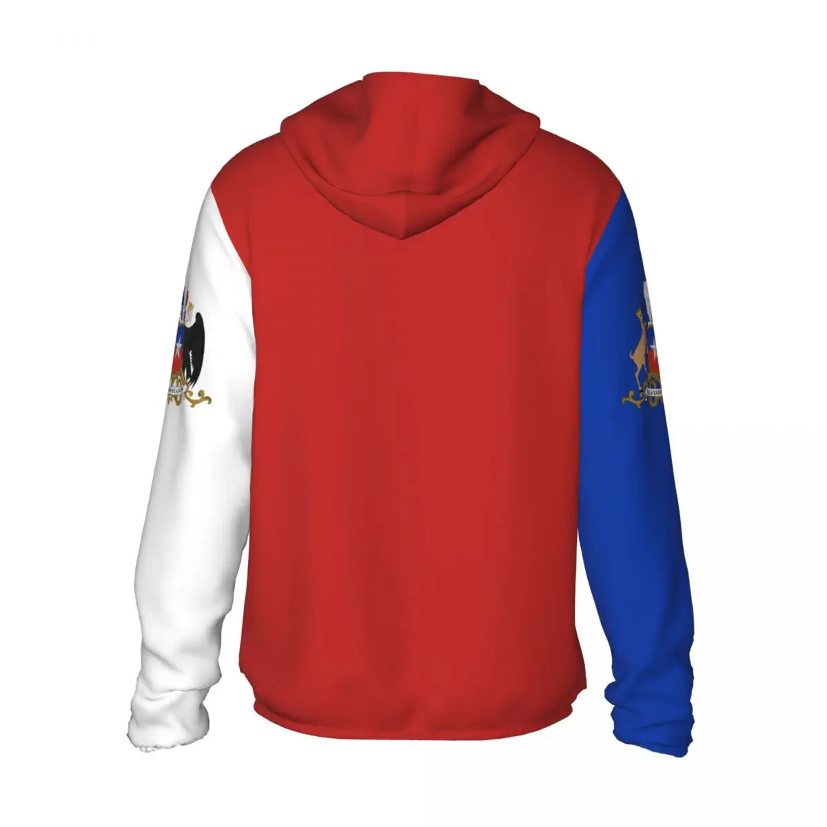 2026 Summer Chile Flag Polyester Sunscreen Sun Protection Fishing Running Clothes Quick Dry Performance With Zipper Hoodie