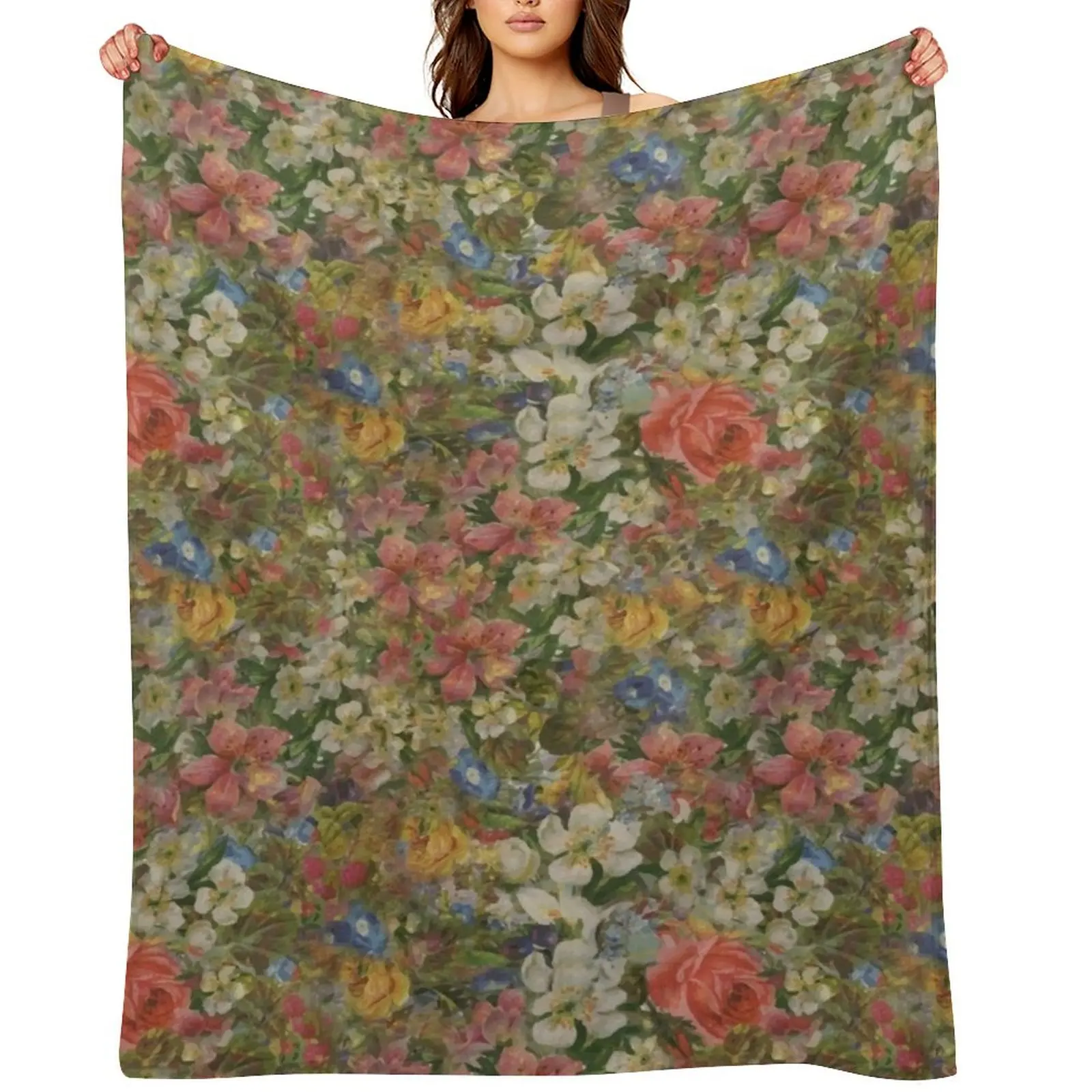 Pretty. Odd. Flowers Painting Throw Blanket Hairys Thermal Winter beds Cute Blankets