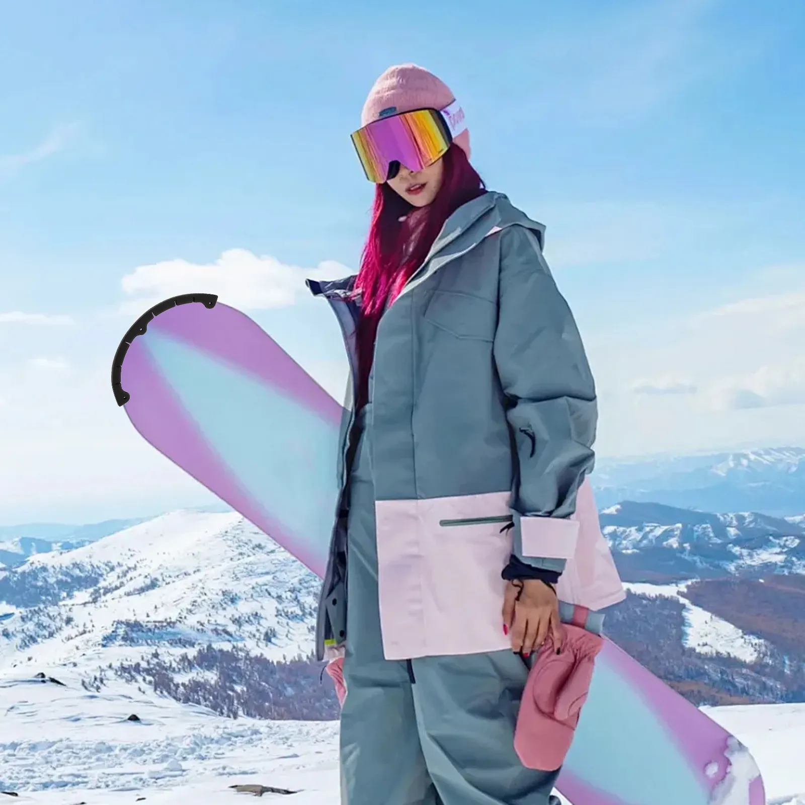 

Защита наконечников и хвостовидных частей сноуборда: высокоплотный резиновый бампер для защиты лыжных досок, амортизация, легкий вес