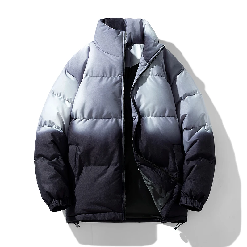 

Couple Cotton Parkas Men's Winter New Thickened Warm Down Cotton Parkas Men Fashion Stand Collar Camouflage Cotton Wool Jacket