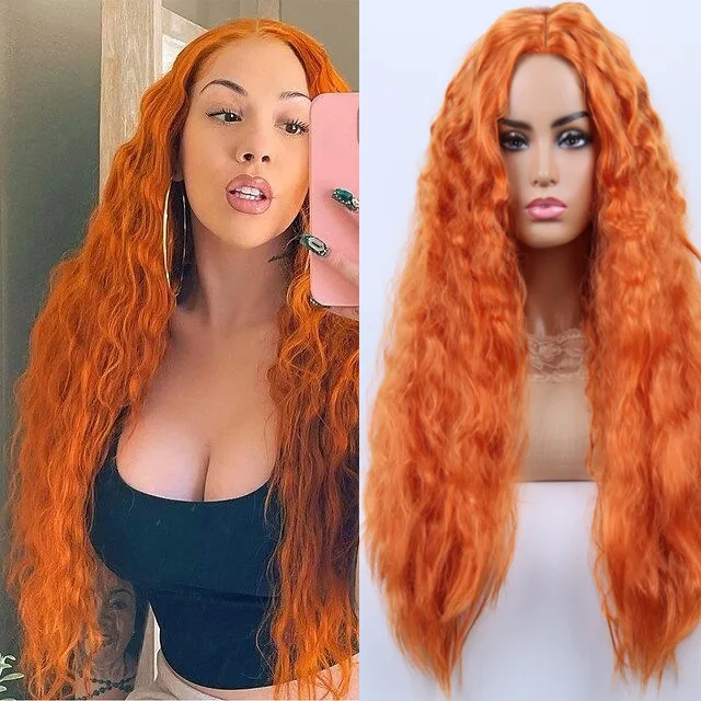 

European and American women's black curly wave synthetic fiber heat-resistant African wig hairpiece cornrows for daily wear