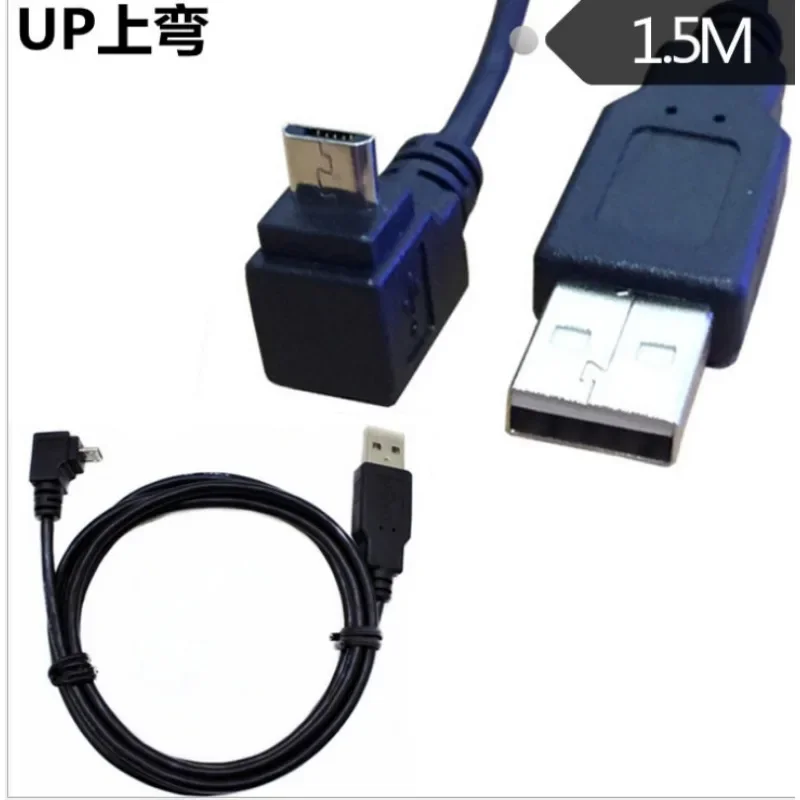 Прямоугольный кабель для зарядного устройства Micro USB с изгибом 90 градусов для Samsung Huawei Xiaomi HTC Android Шнур для быстрой зарядки передачи данных