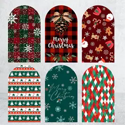 Christmas Snowflake Design Arch Backdrop Cloth Covers Happy New Year Party Supplies Studio Photo Background Banner Decoration