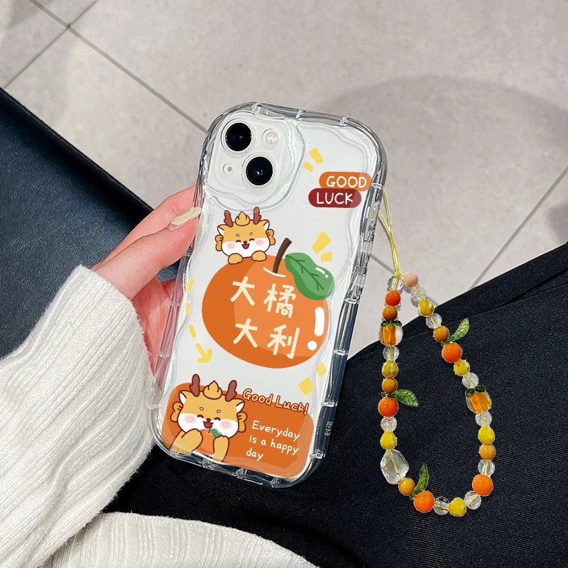 Catena Arancione Gatto Cassa per Honor X7B X8B X7A X8A X7 X6 X6S 50 20 200 Pro X8 X9 9X X9B 90 70 Lite Magic 4 6 Lite TPU Copertura Del Telefono