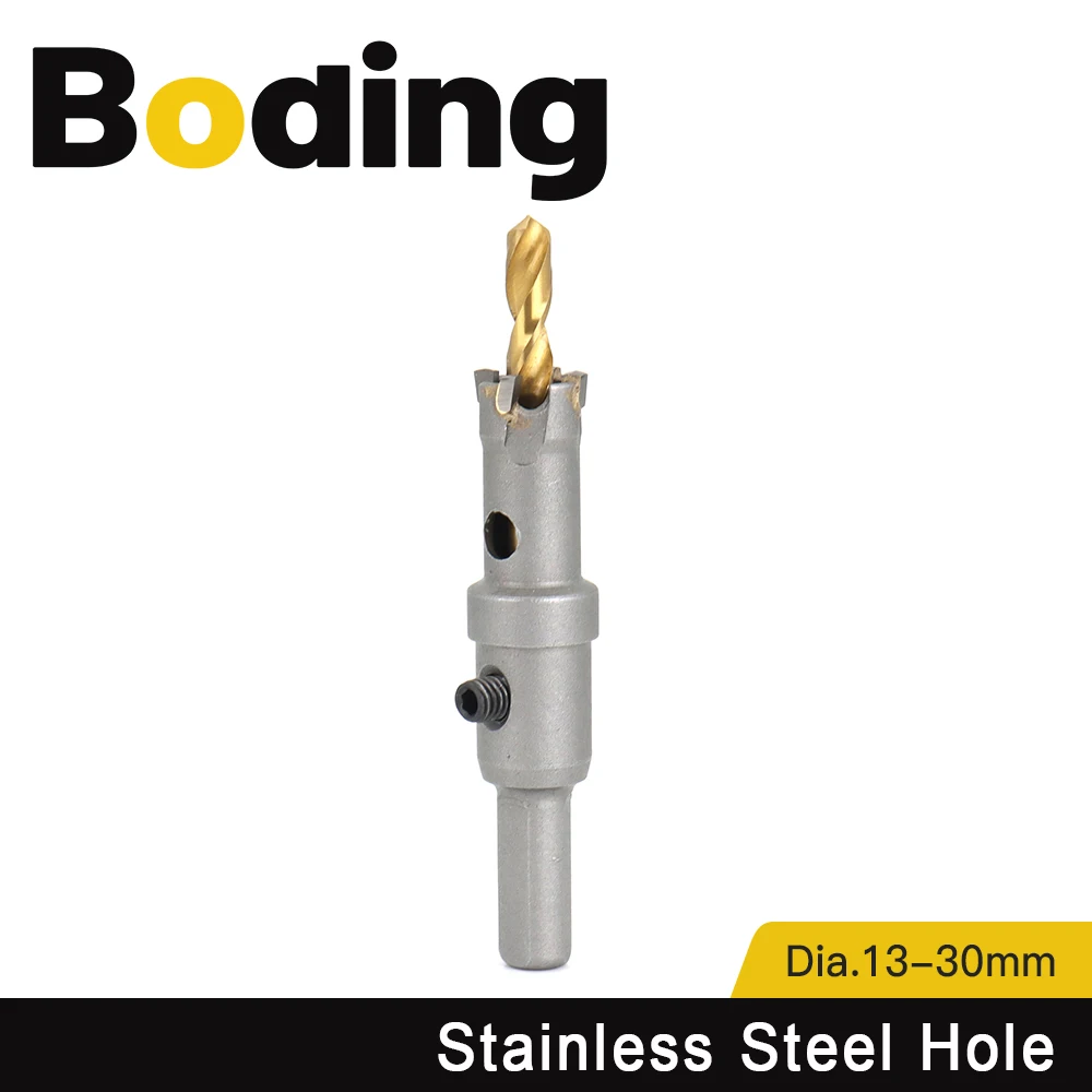 

BODING Stainless Steel Hole Reamer Reaming Steel Iron Drill Carbide Drilling Bit Metal Reamer Dia.13-30mm Hand Bench Drill