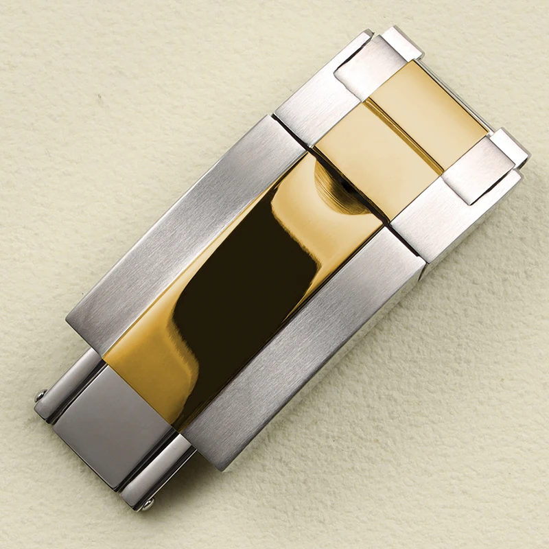 9x16 مللي متر حزام ساعة معدني المشبك ل رولكس دايتونا الغواصة GMT يخت ماستر الفولاذ المقاوم للصدأ قابل للتعديل زر معدني مشبك ساعة