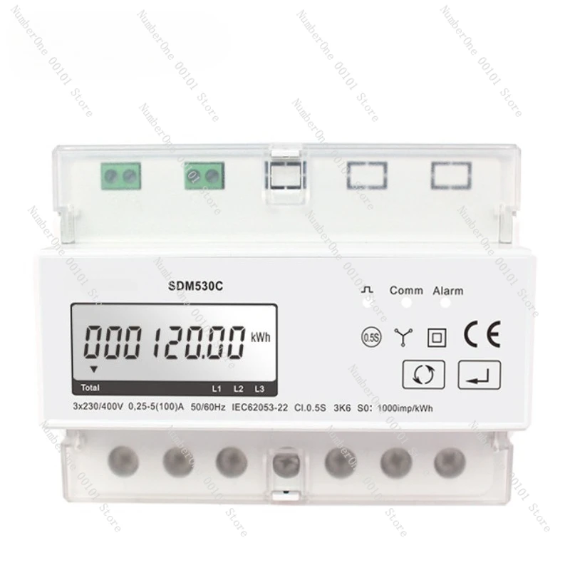 Sdm530c three-phase smart electricity meter with built-in relay remote control
