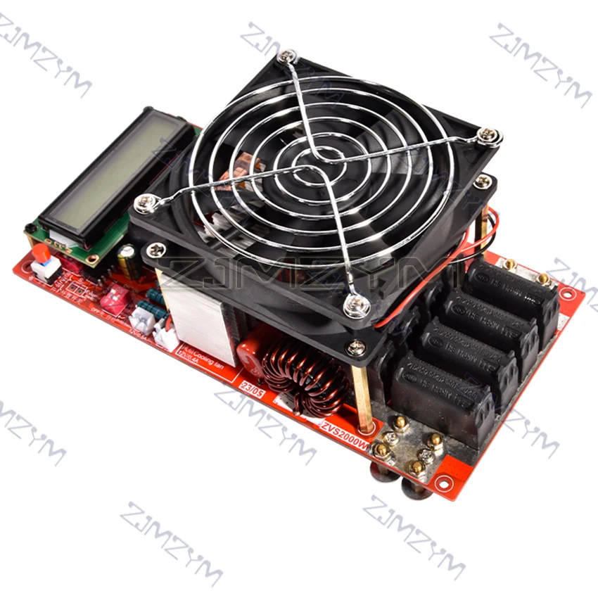 Modulo riscaldatore a induzione elettrica ZVS 2000W per generatore di protezione della temperatura in metallo fuso scheda ad alta tensione con Driver a bobina