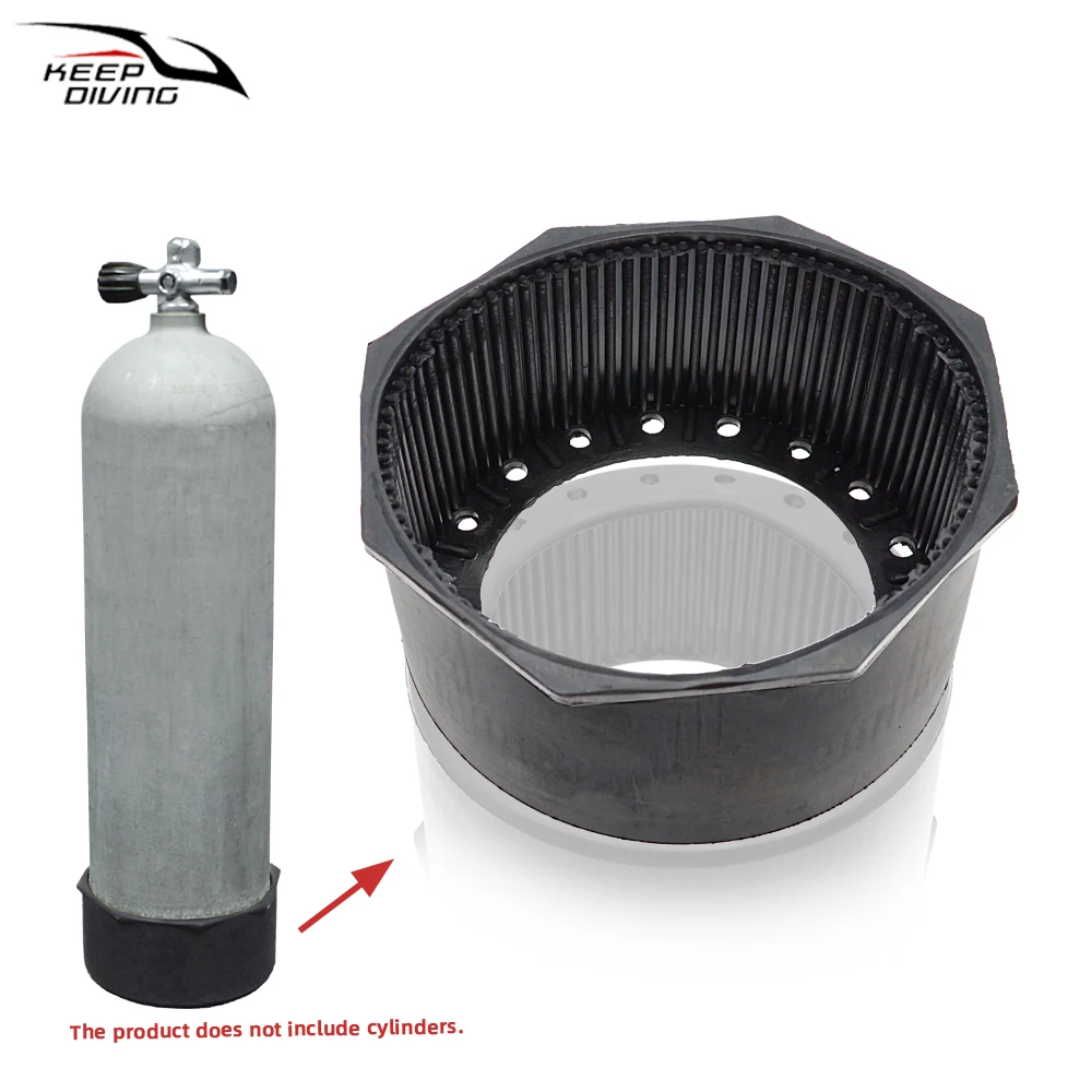 Base de cilindro de Gas para buceo de 12L, soporte de protección inferior del tanque, botella de aleación de aluminio, Base de goma, accesorios de buceo