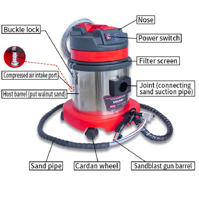 

EC601 Valve Clean Machine diesel Walnut Sand Carbon Deposition Cleaner Auto Car Engine Washing Intake Pipe