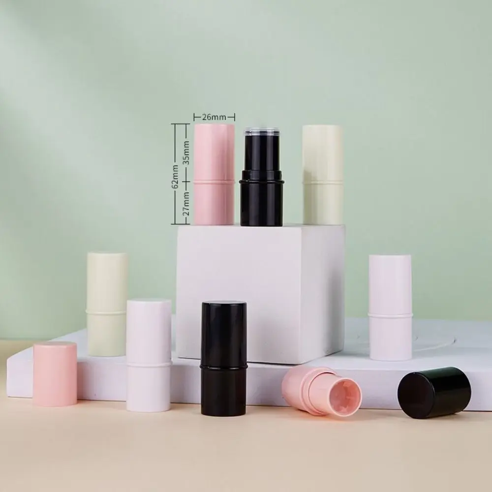 Recipientes cosméticos vazios DIY 6g ABS durável recipiente de bálsamo labial garrafa de viagem