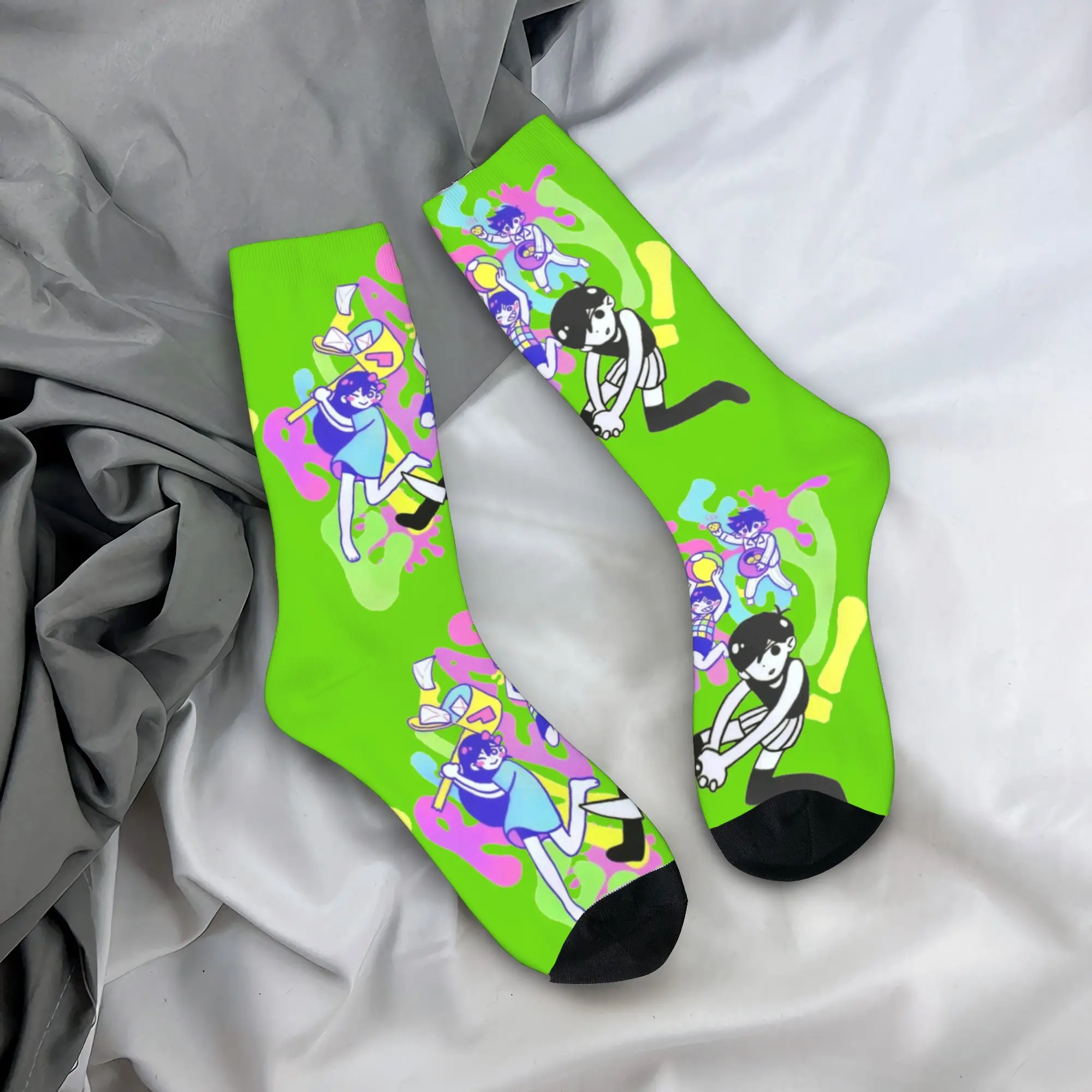 Winter Warm Hip-Hop Unisex Omori Game Omocat Socks Breathable Skateboard Socks,