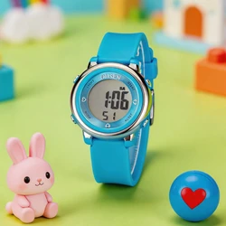 OHSEN Sport Kids Watches 50M Waterproof White Silicone Electronic Wristwatch Stopwatch Children Digital LED Watch For Boys Girls