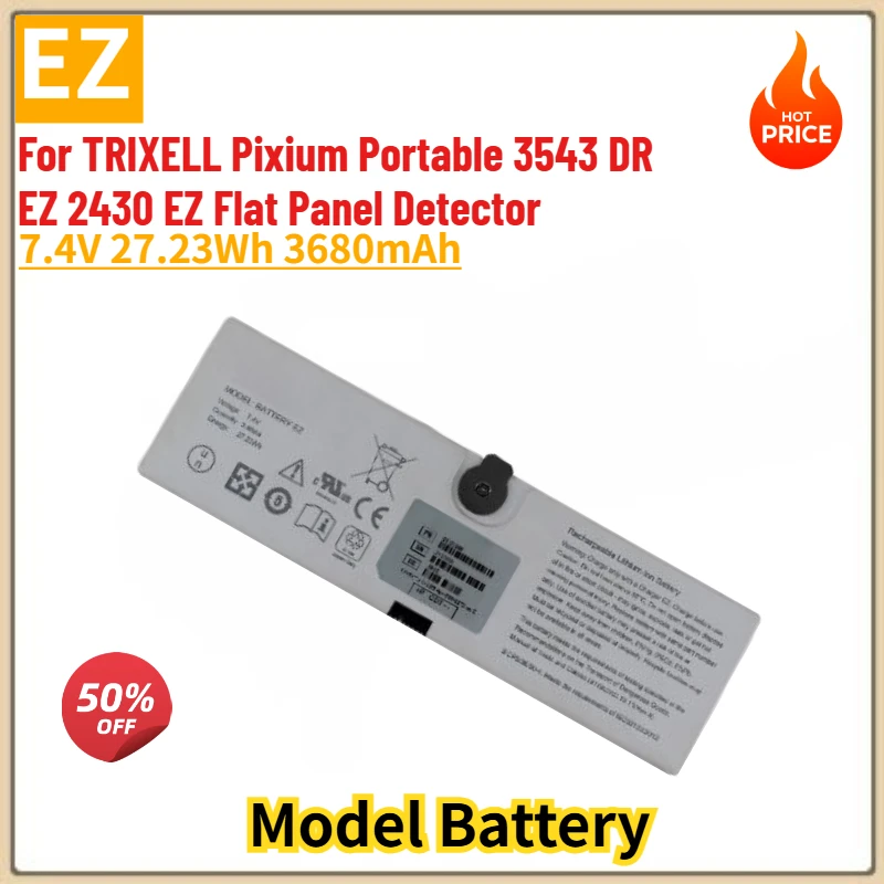 

EZ High Quality Model Battery 7.4V 27.23Wh 3680mAh for TRIXELL Pixium Portable 3543 DR/EZ 2430 EZ Flat Panel Detector Brand New