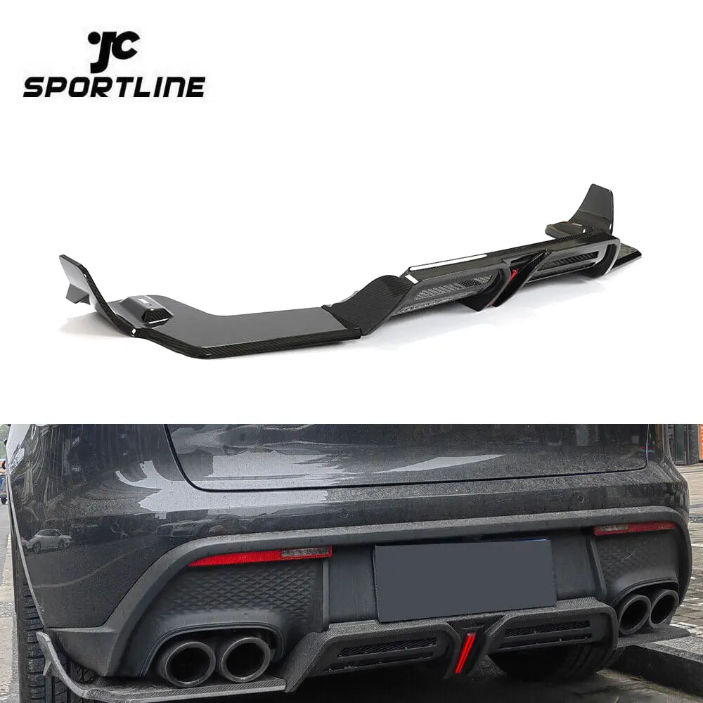 

Dry Carbon Fiber Custom Rear Diffuser With Brake Light For Porsche Macan Sport Utility 4-Door 2022 2023