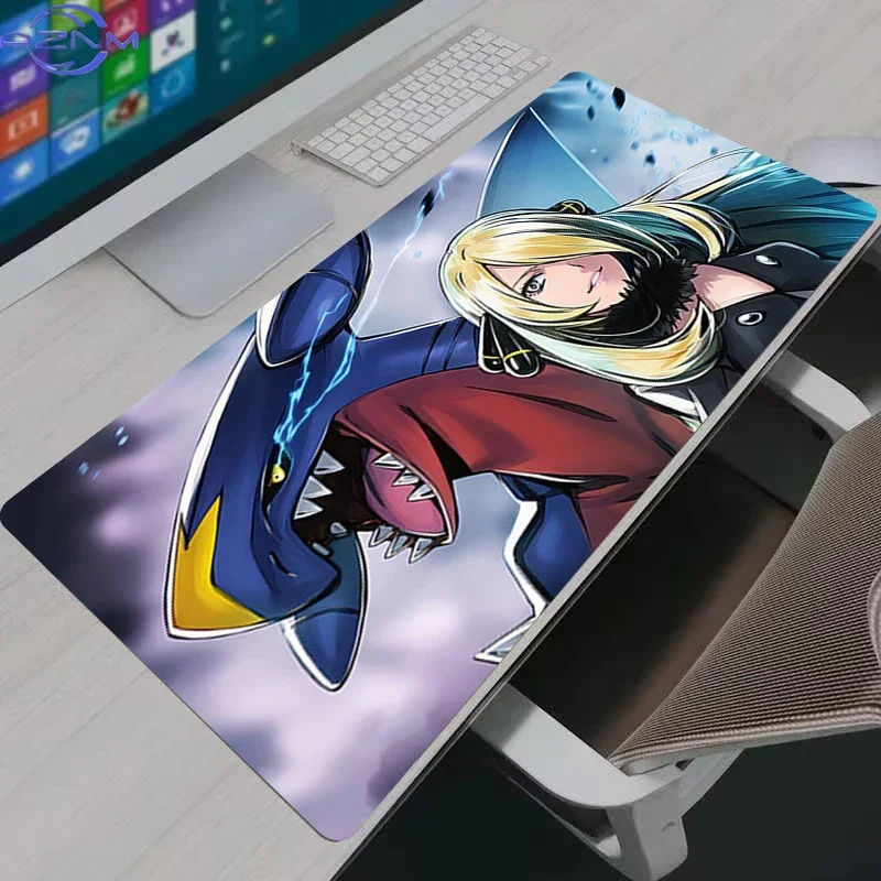 Alfombrilla de ratón grande con diseño de Pokémon Garchomp, ideal para la oficina, el escritorio, la mesa, el teclado, la computadora portátil, como accesorio para alfombrillas de ratón y para juegos.