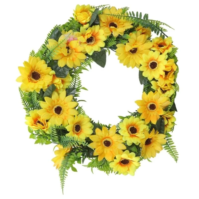 

Artificial Sunflowers Wreath Spring Wreath Front Door Wreath for Front Door Garden Wedding, Front Door Wreath 15UB