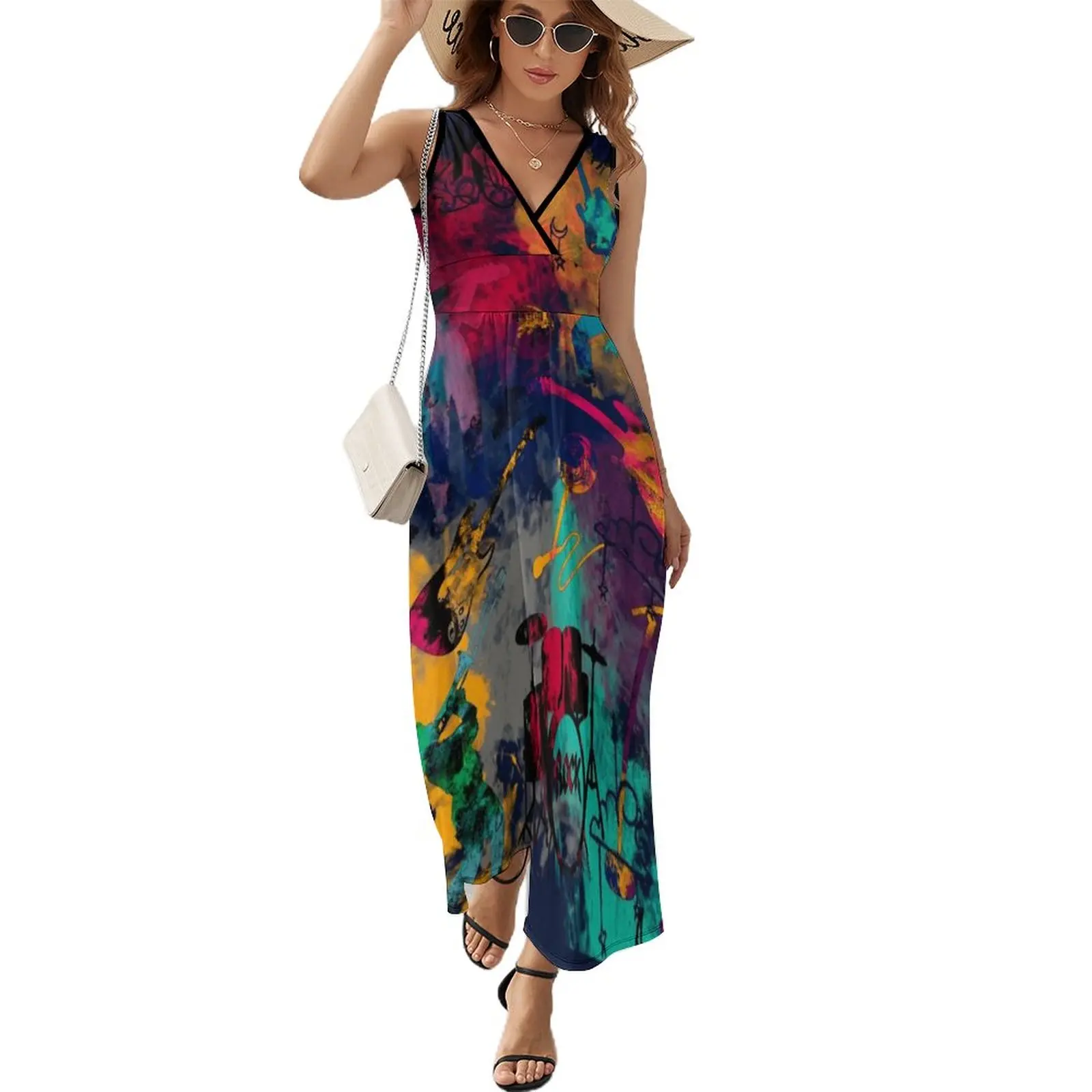 

Rock band Sleeveless Dress women's summer dresses 2024 Women's dresses