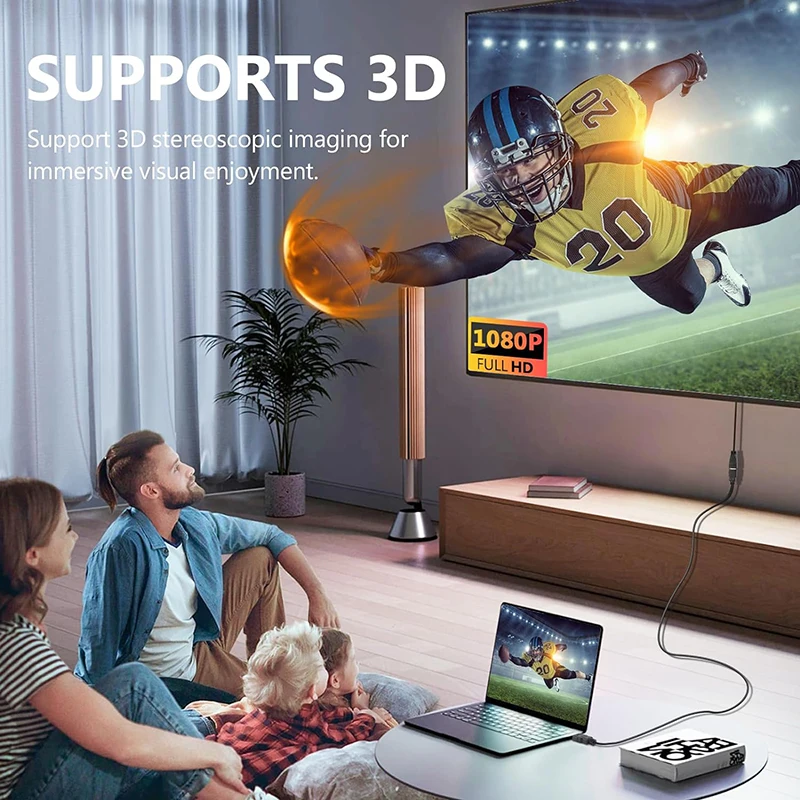 Przedłużacz wideo 1080P zgodny z HDMI męski na żeński Przedłużacz HD Przewód adaptera do monitora HDTV STB DVD Projektor laptopa PC