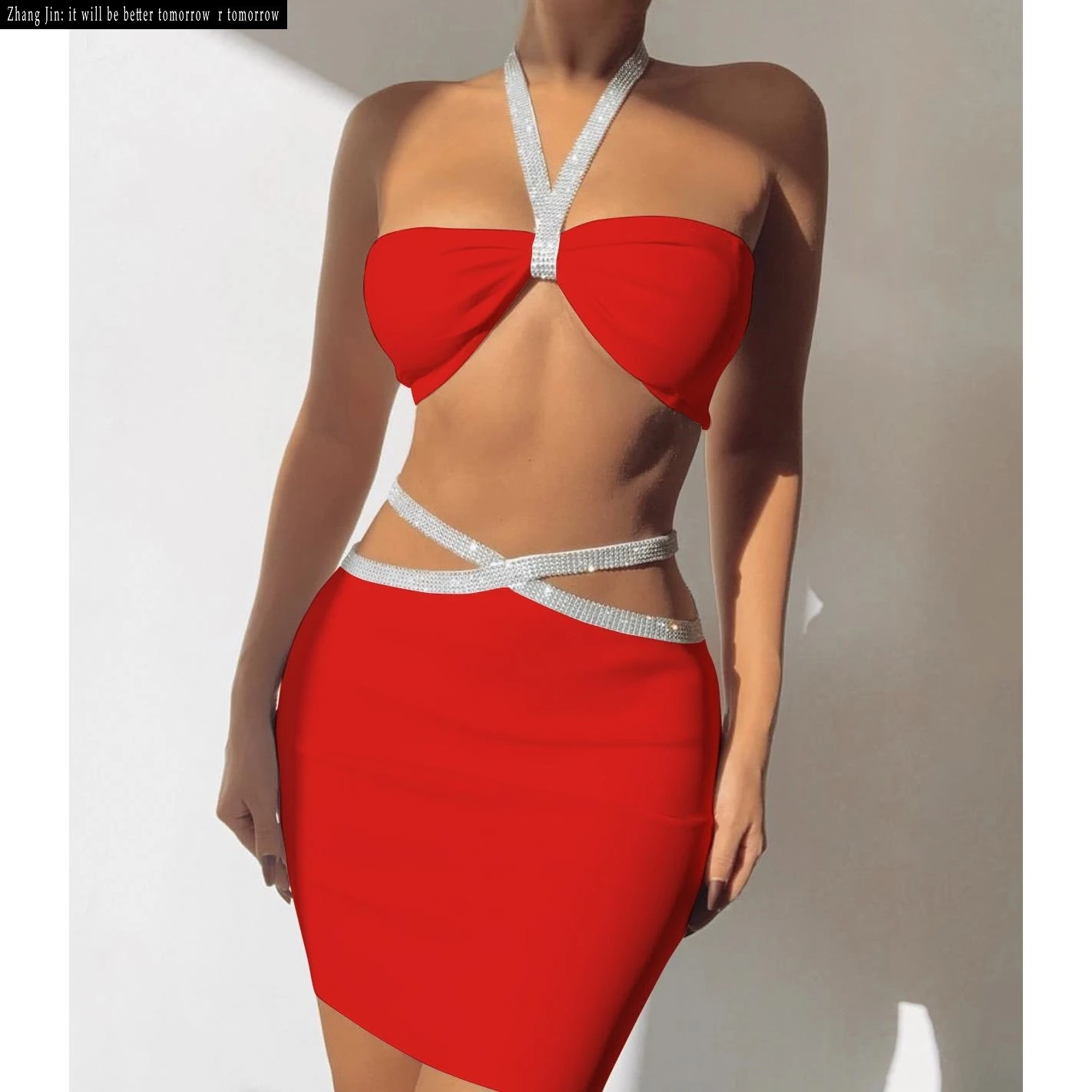 Nuevo Vestido de Noche Sexy con Escote en Forma de Corazón y Pedrería, Estilo Urbano, para Vacaciones, Falda en Línea A