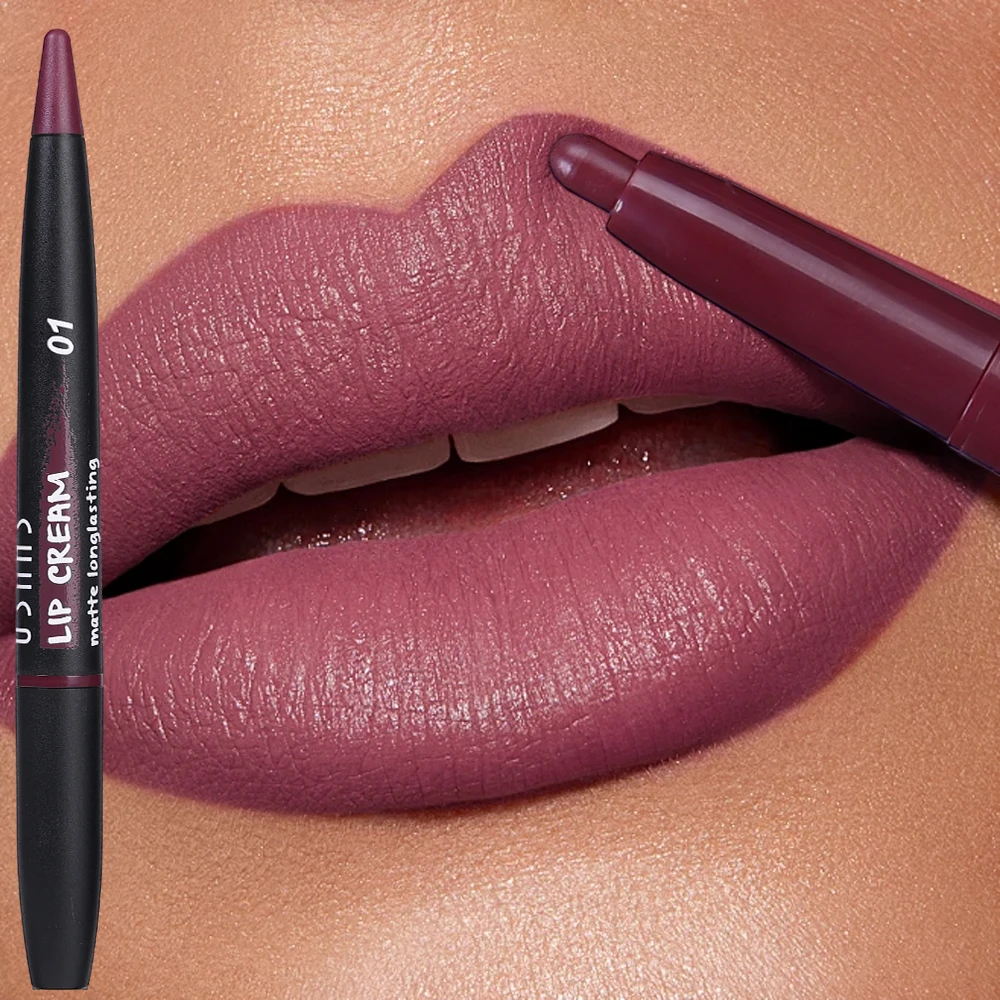 Nude Matte Lipliner Potlood Blijvende Natuurlijke Zachte Antiaanbaklaag Cup Omtrek Lip Vorm Krijt Lippenstift Pen Sexy Lippen Make-Up Cosmetica