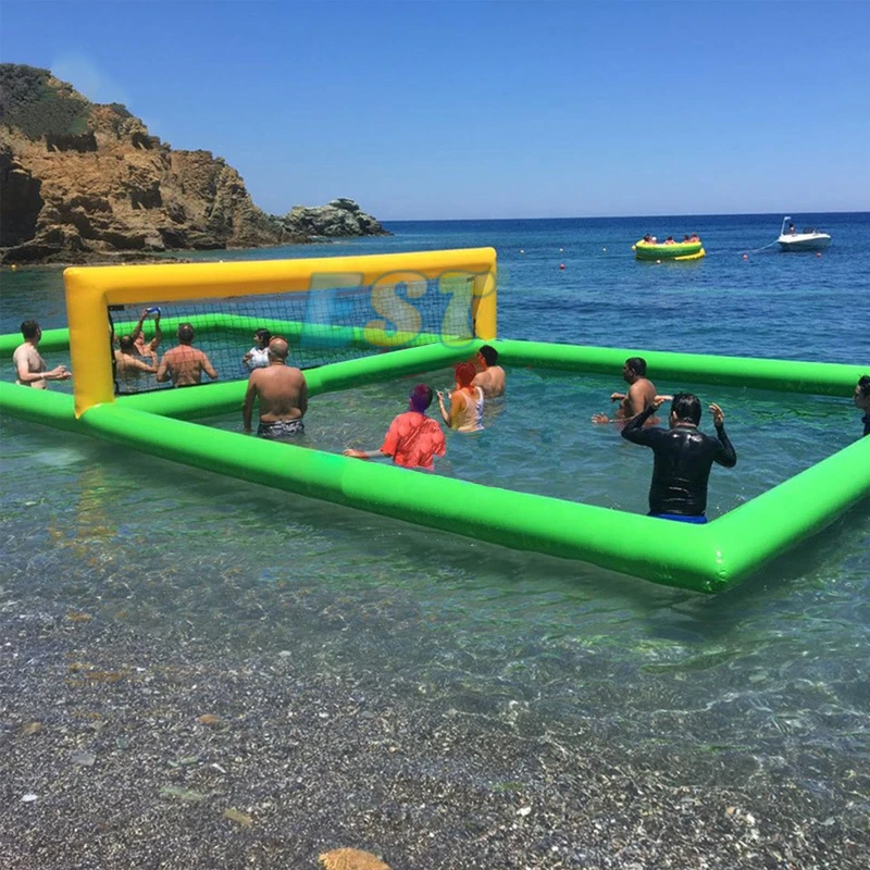 

Commercial Inflatable Volleyball Pool Water Floating Volleyball Court Inflatable for Kids and Adults Games