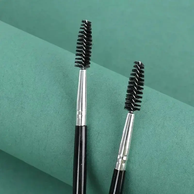 Multi-Functional Mini Eyelash Brush for Tinting Angled Eyebrow, Cream Gel Application, Soft Nylon Bristles, ABS Plastic Rod