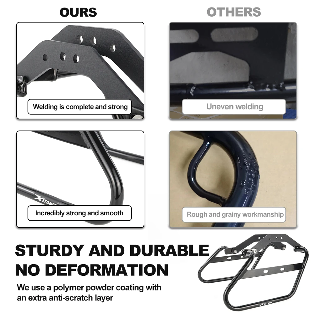 Porte-bagages latéraux pour moto Harley Davidson V-ROD 2012 2013 – 2017, Support de sacoche latérale, Support de sac de coffre