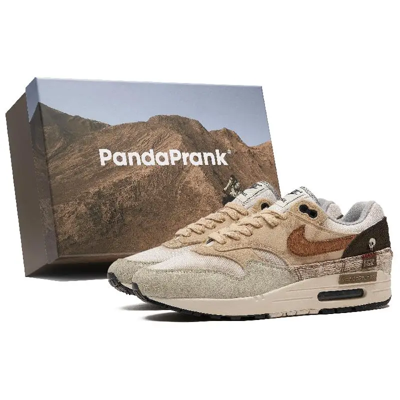 【Customize】Nike Air Max 1 Lifestyle Shoes Men Low-top Beige/brown/white Sneakers shoes FD9082-002