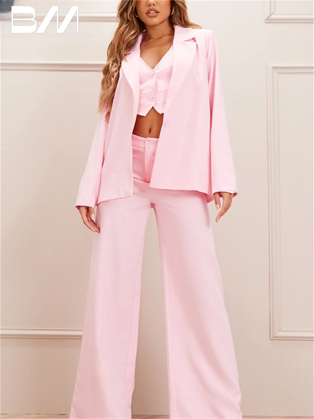 BRLMALL-3-Piece élégant ensemble trempé pour femmes, ensemble élégant à simple boutonnage imbibé, robe formelle imbibée, robe de mariée, printemps été 20