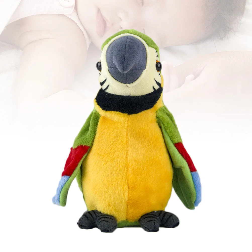 Early Educational Talking Supplies for Kids Parrot Twisting Wing Toy Electric Plush