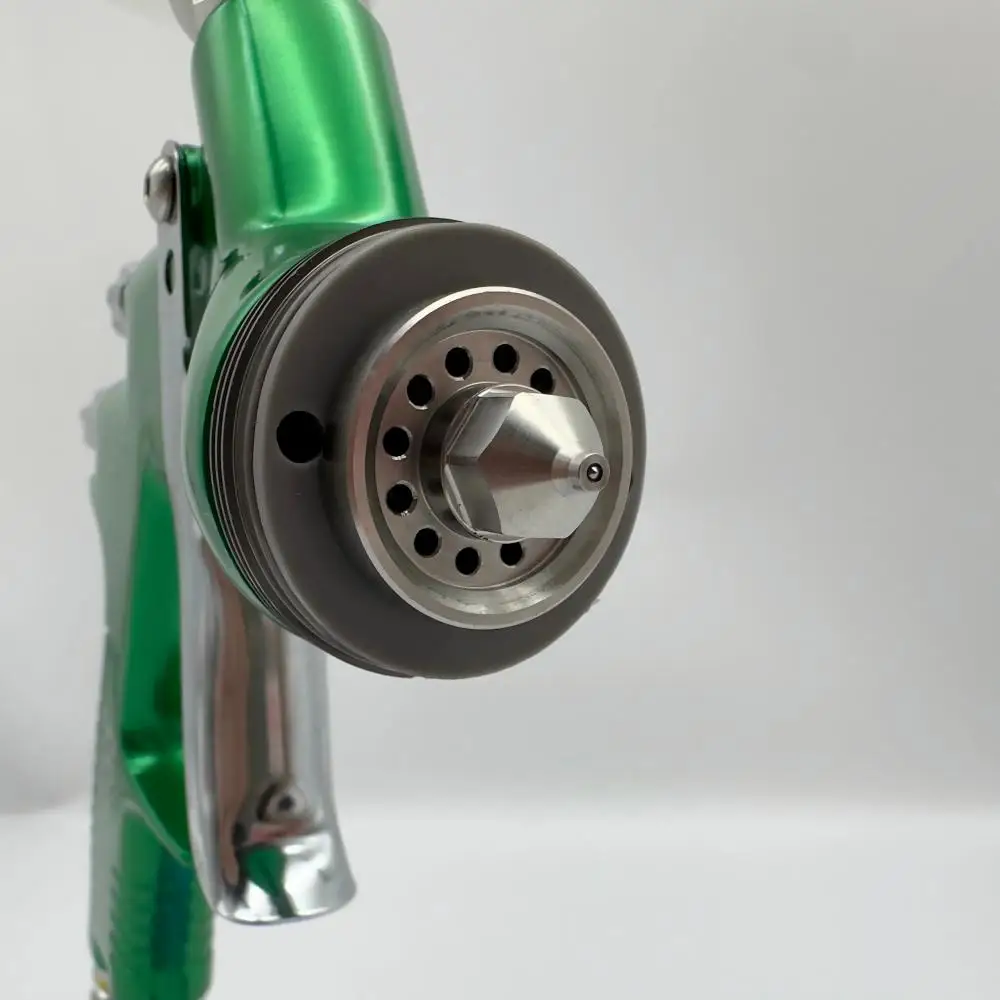 Green Spray Gun GTl Pro Car Paint Spray Gun TE20/T110 1.3mm/1.8mm Nozzle  with Mixed Glass Water-based Air Spray Gun. image 4