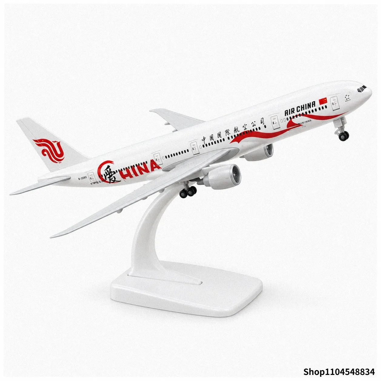 B777 China Airlines Die Cast Metal Airplane Model Toy 20cm with Display Stand Landing Gear Collectible Gift for Aviation Fans