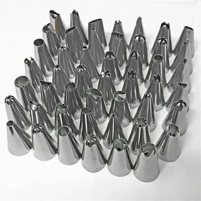 24/48 Stainless Steel Nozzle Tips DIY Cake Decorating Tool Icing Piping Cream Pastry Bag Kitchen Accessories Bakery Tools