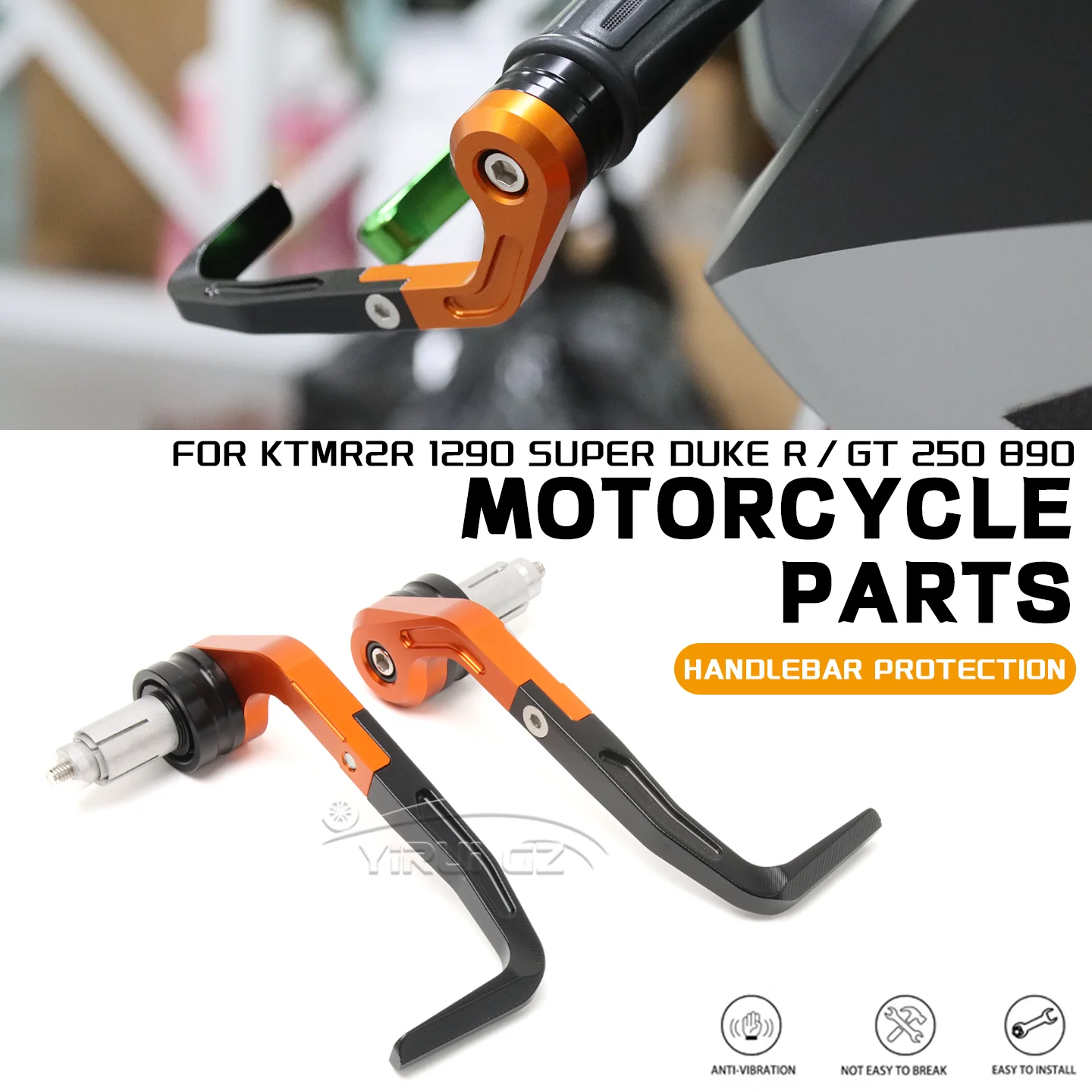 

Тормозной рычаг для мотоцикла, скутера, алюминий с ЧПУ для 1290 Super Duke R/GT, универсальные 7/8 "протекторы руля 890 250 Duke R