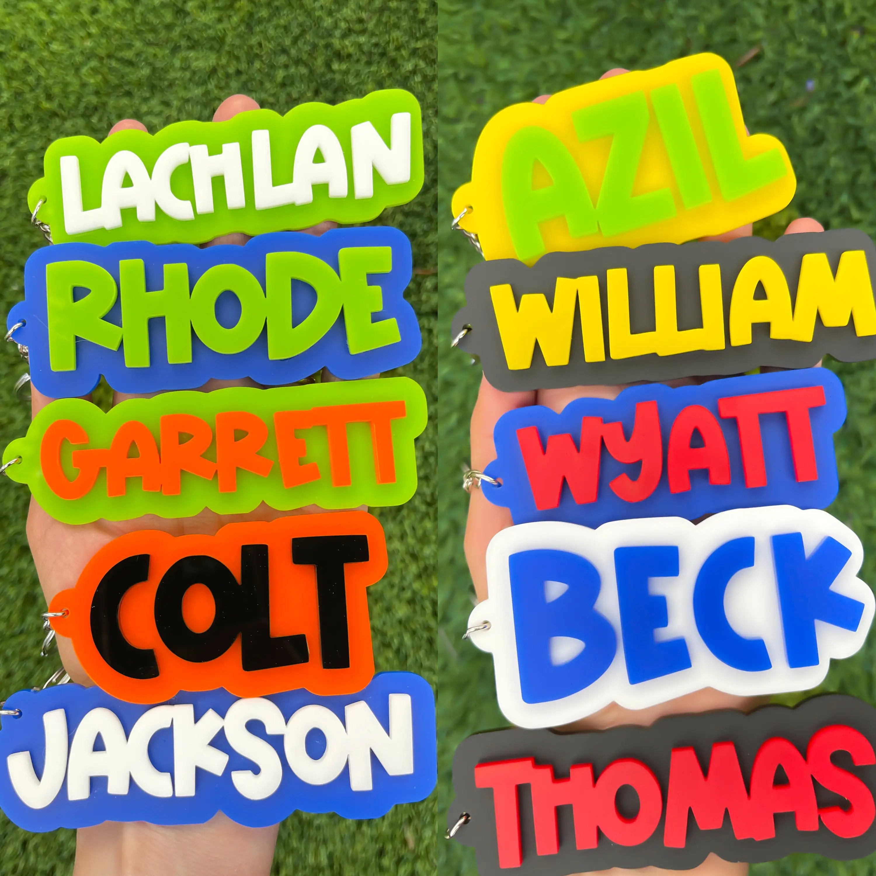 Llavero personalizado con nombre o iniciales, accesorio elegante para uso diario, regalo personalizado