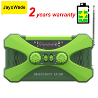 JayoWade Solar 10000mah Power Bank Hand Crank Noaa Digital Emergency Flashlight PowerBank Am Fm Portable Radio Battery