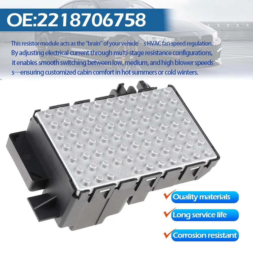 

ZOOMKEY Fit for 2007-2013 Mercedes-Benz S550 S600 A/C Blower Motor Resistor 2218200110 A2218706758