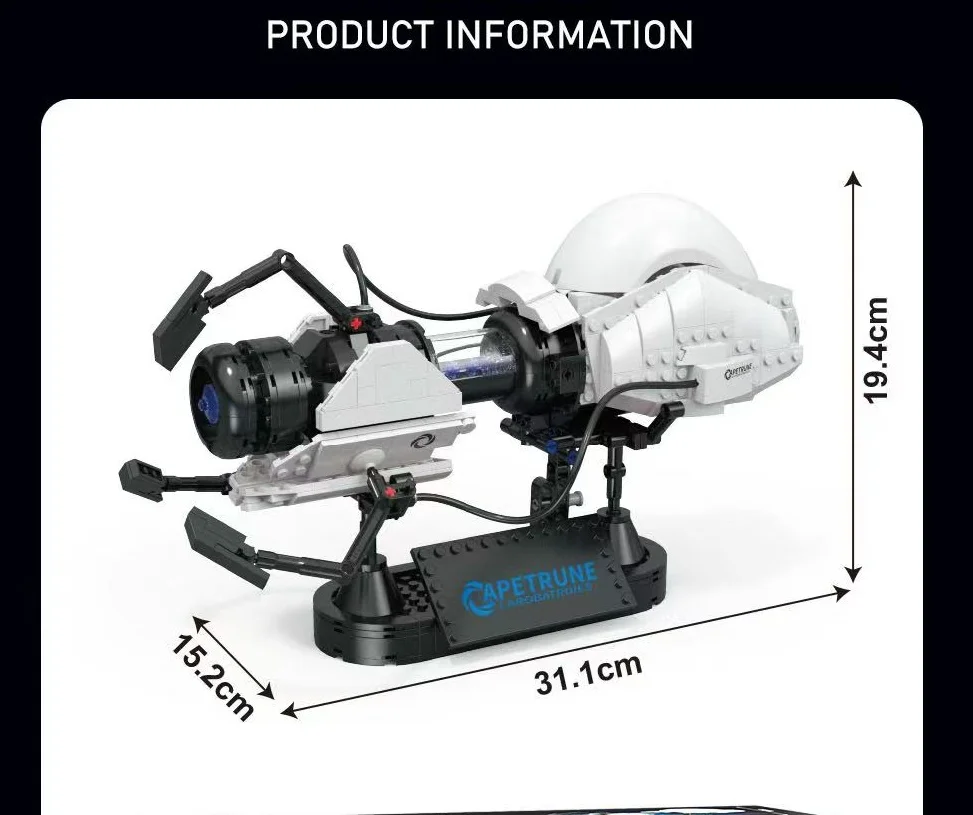 2026 New Creative High-Tech Portal Gun Building Blocks Game Transfer Gun Model Portal Science Educational Assembly Toys Boy Gift image 3