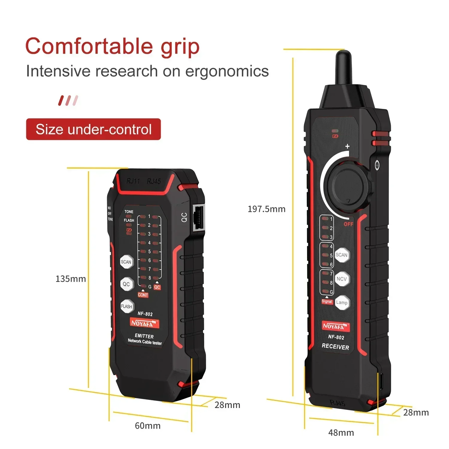 NOYAFA NF-802 wielofunkcyjny tester kabli i tracker RJ11 RJ45 Cat5 Cat6 LAN Ethernet wyszukiwarka przewodów telefonicznych Test Poe