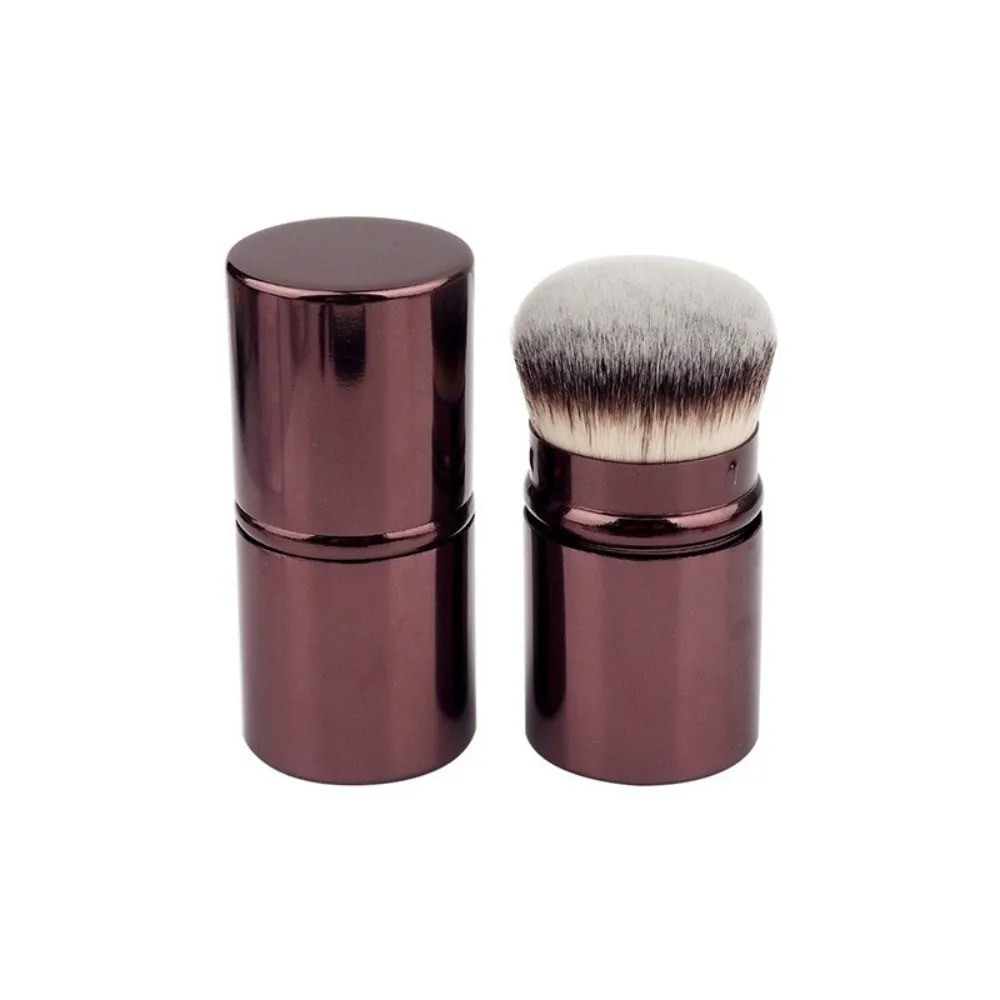 1 Stück tragbarer, einziehbarer Make-up-Pinsel aus synthetischem Haar, ultraweicher, flacher Winkel, Rougepinsel, Puderpinsel, Make-up-Anwendung