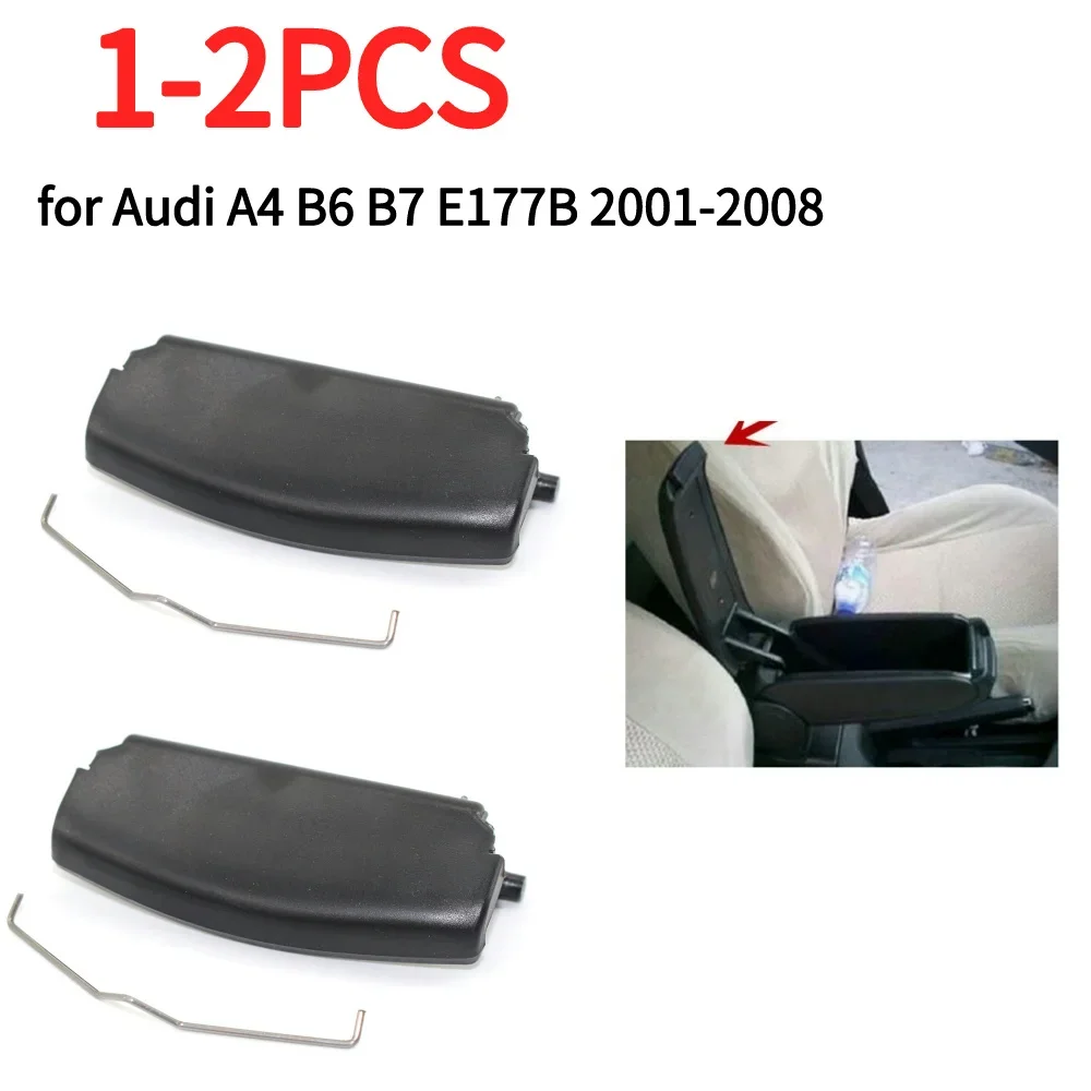 Black Car Armrest Lid Console Cover For Audi A4 B6 B7 2001-2008 Mini Armrest Clip Car Auto Centre Console Cover Lid Catch Clip