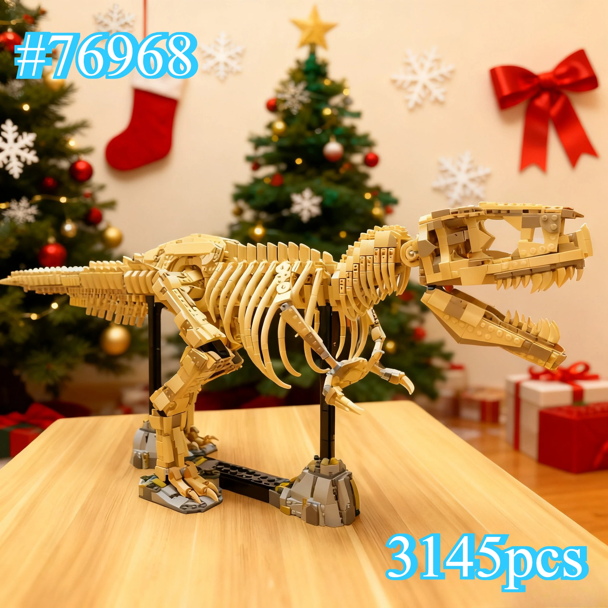 

Конструктор «Скелет тираннозавра Рекса» 76968, совместимый с деталями Lego, идеально подходит для рождественских подарков, 3145 деталей.