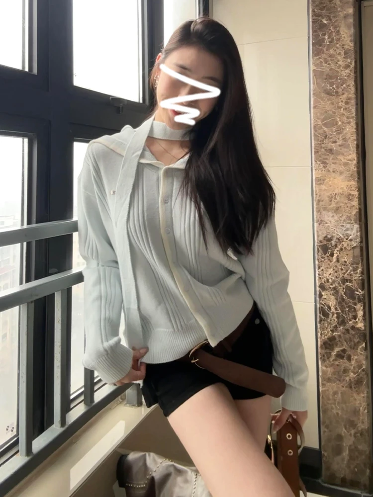 

Свитера Джемперы Кардиганы Женские блестящие однотонные тканевые рукава Поэты Укороченные городские фестивальные крутые модные модные легкие повседневные