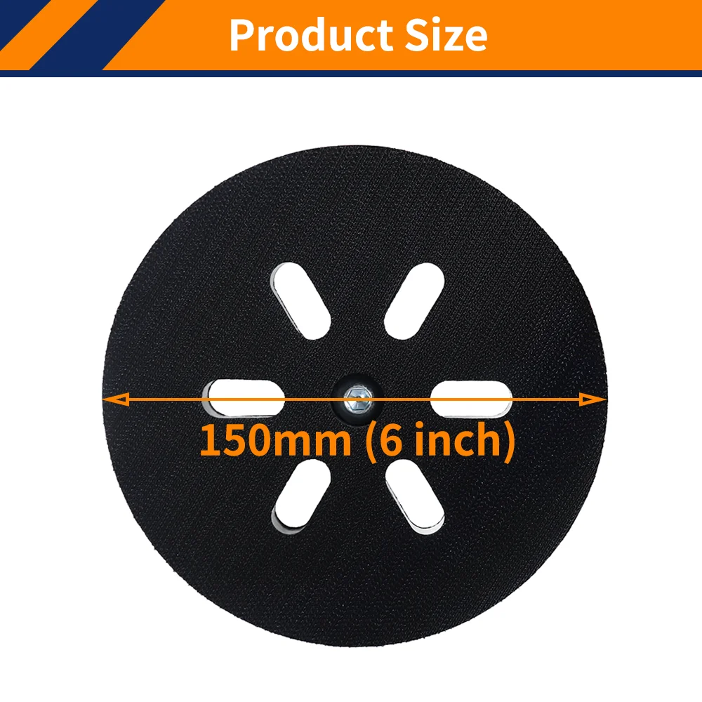 Imagem -02 - Polegada Furos Gancho & Loop Lixa Almofada Placa de Apoio para Lixadeira Bosch Gex 150 Gex 150 ac Gex 150 Turbo Máquina Moagem 150 mm