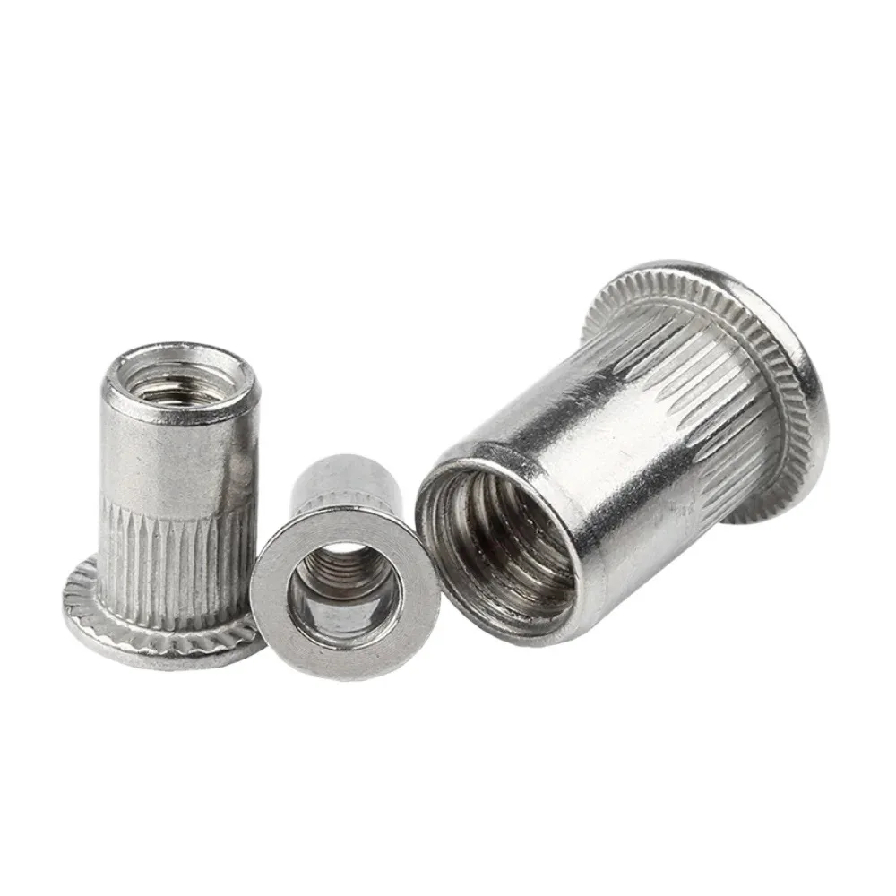 M3 M4 M5 M6 M8 M10 304 Edelstahl Nietmutter Flachkopf-Gewindemutter Vertikalstreifennieten Einsatz Nutsert Cap Nietmuttern – Detail 7